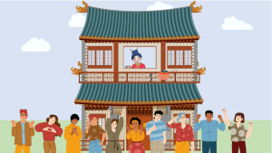 抛绣球-职业词汇趣味互动课件模板